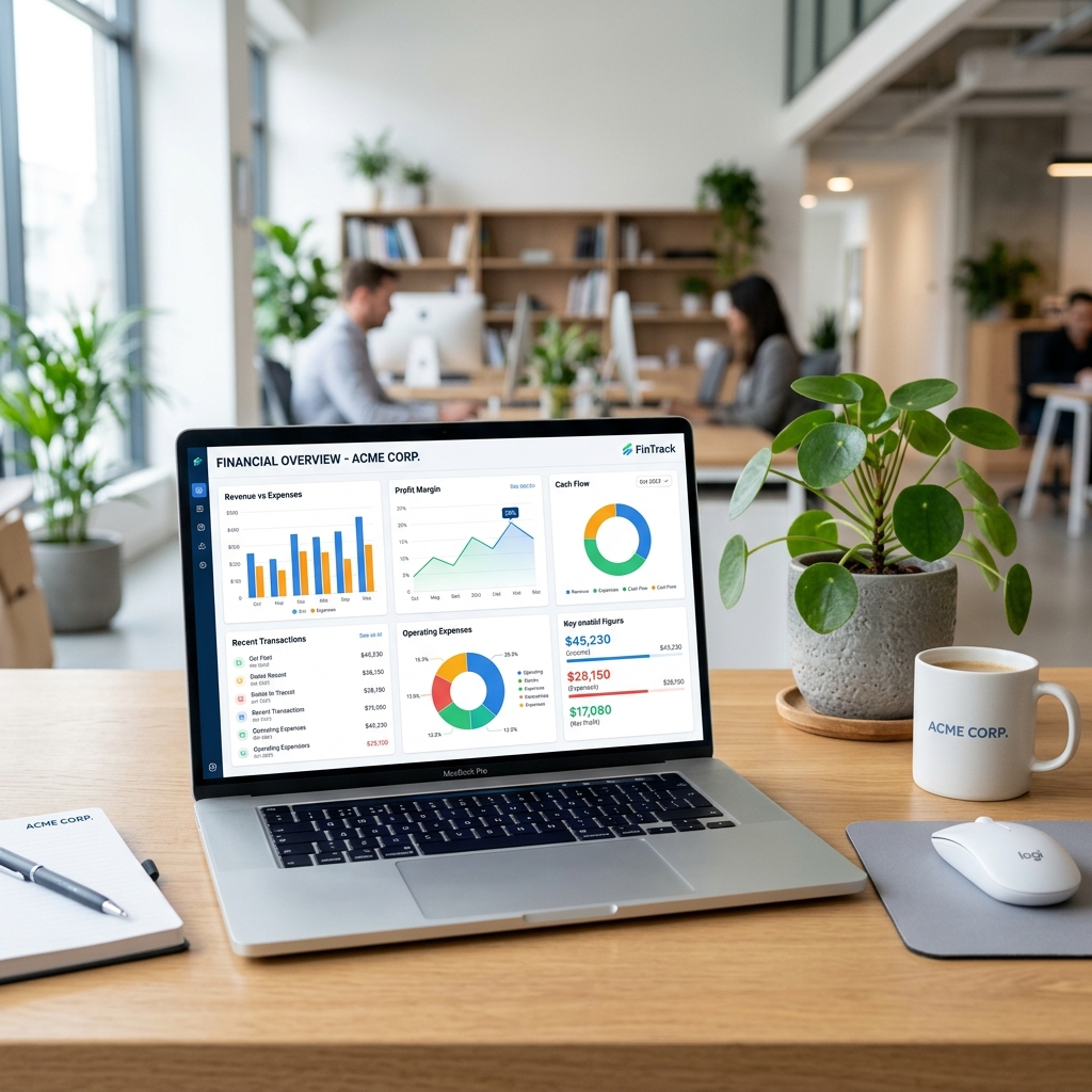 Q.Books Support Specialist Laptop Dashboard